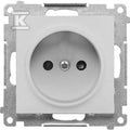 Gniazdko wtyczkowe bez uziemienia z przesłonami (moduł) 16 A, 250 V~, szybkozłącza: Aluminium mat, SIMON55