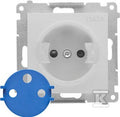 Gniazdo DATA z kluczem uprawniającym (moduł) 16 A, 250 V~, szybkozłącza: Aluminium mat, SIMON55