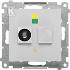 Gniazdo ekwipotencjalne pojedyncze (moduł): Aluminium mat, SIMON55