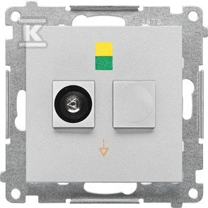 Gniazdo ekwipotencjalne pojedyncze (moduł): Aluminium mat, SIMON55