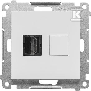 Gniazdo HDMI (moduł): Jasnoszary mat, SIMON55