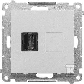 Gniazdo HDMI (moduł): Aluminium mat, SIMON55