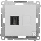 Gniazdo HDMI (moduł): Aluminium mat, SIMON55