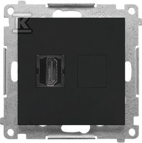 Gniazdo HDMI (moduł): Czarny mat, SIMON55