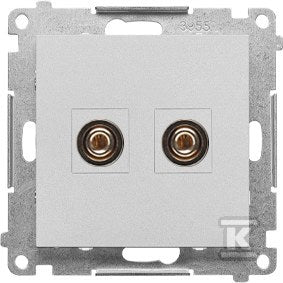 Gniazdo głośnikowe pojedyncze (moduł). Przekrój przewodów dla wyjścia do 6 mm2: Aluminium mat, SIMON55