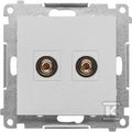 Gniazdo głośnikowe pojedyncze (moduł). Przekrój przewodów dla wyjścia do 6 mm2: Aluminium mat, SIMON55