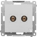 Gniazdo głośnikowe pojedyncze (moduł). Przekrój przewodów dla wyjścia do 6 mm2: Aluminium mat, SIMON55