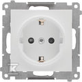 Gniazdo Schuko z przesłonami (moduł) 16 A, 250 V~, szybkozłącza: Jasnoszary mat, SIMON55