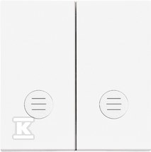 Klawisz podwójny z oczkami do: SW5L2M, SW6/2L2M, SW7/2L2M: Biały mat, SIMON55