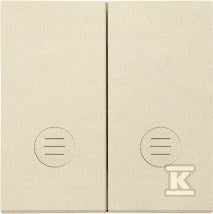 Klawisz podwójny z oczkami do: SW5L2M, SW6/2L2M, SW7/2L2M: Szampański mat, SIMON55