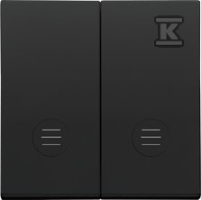 Klawisz podwójny z oczkami do: SW5L2M, SW6/2L2M, SW7/2L2M: Czarny mat, SIMON55