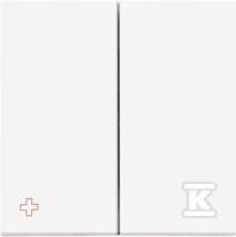 Klawisz podwójny do: SW6/2WM, SW7/2M: Antybakteryjny: Biały mat, SIMON55