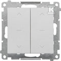 Klawisz podwójny do łącznika i przycisku roletowego podwójnego: SZP2M, SZW2M: Aluminium mat, SIMON55