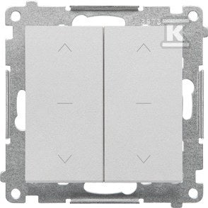 Klawisz podwójny do łącznika i przycisku roletowego podwójnego: SZP2M, SZW2M: Aluminium mat, SIMON55