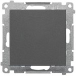 Przycisk pojedynczy zwierny bez piktogramu (moduł) 10AX, 250V~, szybkozłącza, stal inox, BASIC MODUŁ