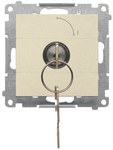Łącznik na kluczyk chwilowy – przycisk (moduł) 2 pozycyjny „0-I” styk N/O, 5 A, 250 V~: Jasnoszary mat, SIMON55