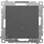 Przycisk pojedynczy zwierny z podświetleniem LED (moduł) 10 AX, 250 V~, szybkozłącza: Grafitowy mat, SIMON55