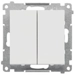 Przycisk podwójny zwierny bez piktogramu (moduł) 10 AX, 250 V~, szybkozłącza: Aluminium mat, SIMON55