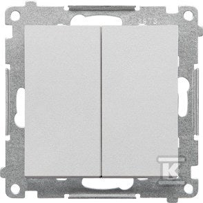Przycisk podwójny zwierny bez piktogramu (moduł) 10 AX, 250 V~, szybkozłącza: Aluminium mat, SIMON55