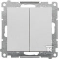 Przycisk podwójny zwierny bez piktogramu (moduł) 10 AX, 250 V~, szybkozłącza: Aluminium mat, SIMON55