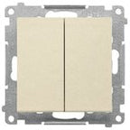 Przycisk podwójny zwierny bez piktogramu (moduł) 10 AX, 250 V~, szybkozłącza: Aluminium mat, SIMON55