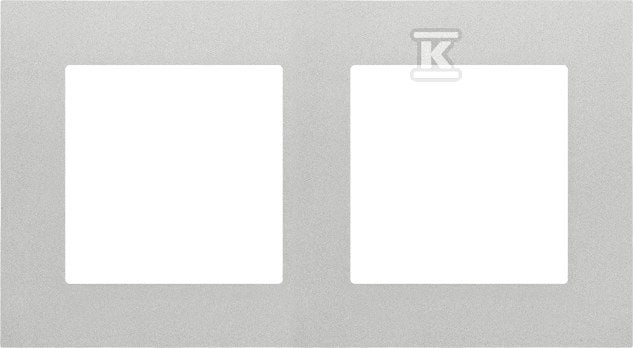 Ramka 2-krotna LINE: Aluminium mat, SIMON55