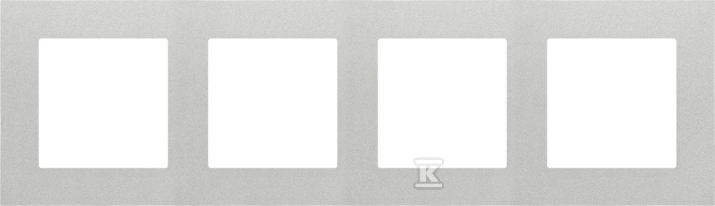 Ramka 4-krotna LINE: Aluminium mat, SIMON55