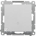 Przycisk „światło” (moduł) 10 AX, 250 V~, szybkozłącza: Aluminium mat, SIMON55