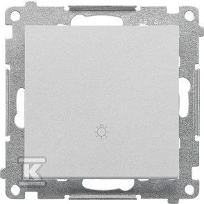 Przycisk „światło” (moduł) 10 AX, 250 V~, szybkozłącza: Aluminium mat, SIMON55