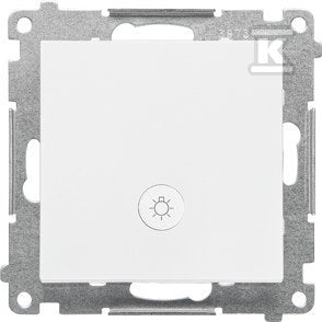 Przycisk „światło” z podświetleniem LED (moduł) 10 AX, 250 V~, szybkozłącza: Biały mat, SIMON55