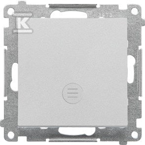 Łącznik jednobiegunowy z podświetleniem LED (moduł) 10 AX, 250 V~, szybkozłącza: Aluminium mat, SIMON55