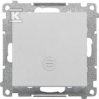 Łącznik jednobiegunowy z podświetleniem LED (moduł) 10 AX, 250 V~, szybkozłącza: Aluminium mat, SIMON55