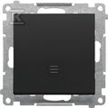 Łącznik jednobiegunowy z podświetleniem LED (moduł) 10 AX, 250 V~, szybkozłącza: Czarny mat, SIMON55