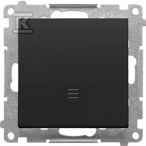 Łącznik jednobiegunowy z podświetleniem LED (moduł) 10 AX, 250 V~, szybkozłącza: Czarny mat, SIMON55