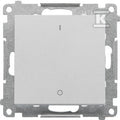 Łącznik dwubiegunowy (moduł) 10 AX, 250 V~, szybkozłącza: Aluminium mat, SIMON55
