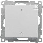 Łącznik dwubiegunowy (moduł) 10 AX, 250 V~, szybkozłącza: Aluminium mat, SIMON55