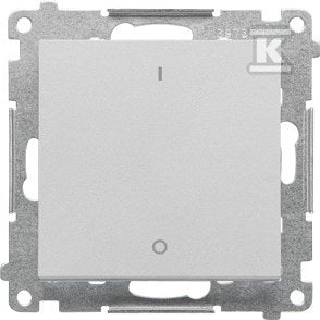 Łącznik dwubiegunowy (moduł) 10 AX, 250 V~, szybkozłącza: Aluminium mat, SIMON55