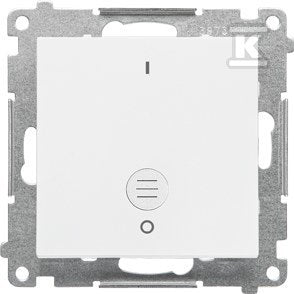 Łącznik dwubiegunowy z podświetleniem LED (moduł) 10 AX, 250 V~, szybkozłącza: Biały mat, SIMON55