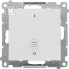 Łącznik dwubiegunowy z podświetleniem LED (moduł) 10 AX, 250 V~, szybkozłącza: Jasnoszary mat, SIMON55