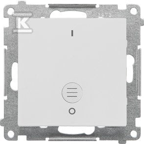 Łącznik dwubiegunowy z podświetleniem LED (moduł) 10 AX, 250 V~, szybkozłącza: Jasnoszary mat, SIMON55