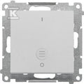 Łącznik dwubiegunowy z podświetleniem LED (moduł) 10 AX, 250 V~, szybkozłącza: Aluminium mat, SIMON55