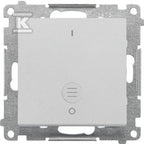 Łącznik dwubiegunowy z podświetleniem LED (moduł) 10 AX, 250 V~, szybkozłącza: Aluminium mat, SIMON55