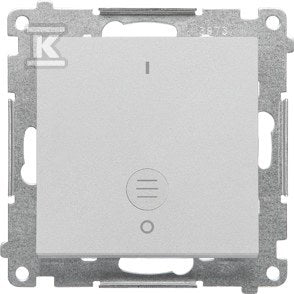 Łącznik dwubiegunowy z podświetleniem LED (moduł) 10 AX, 250 V~, szybkozłącza: Aluminium mat, SIMON55