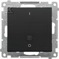 Łącznik dwubiegunowy z podświetleniem LED (moduł) 10 AX, 250 V~, szybkozłącza: Czarny mat, SIMON55