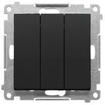 Łącznik potrójny (moduł) 10AX, 250V~, szybkozłącza, czarny mat Simon54