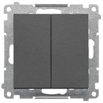 Łącznik krzyżowy podwójny (moduł) 10AX, 250V~, szybkozłącza, beż, BASIC MODUŁ