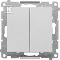 Łącznik świecznikowy (moduł) 10 AX, 250 V~, szybkozłącza: Aluminium mat, SIMON55