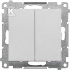 Łącznik świecznikowy (moduł) 10 AX, 250 V~, szybkozłącza: Aluminium mat, SIMON55