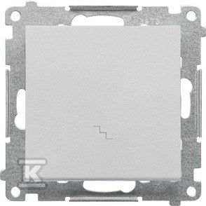 Łącznik schodowy (moduł) 10 AX, 250 V~, szybkozłącza: Aluminium mat, SIMON55