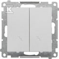 Łącznik schodowy podwójny (moduł) 10 AX, 250 V~, szybkozłącza: Aluminium mat, SIMON55